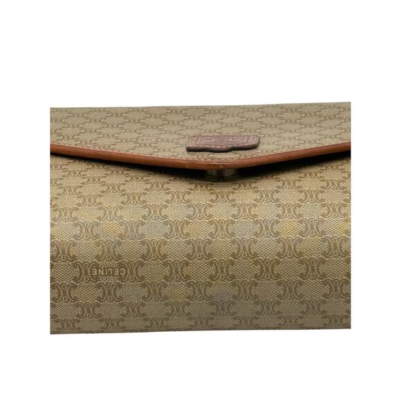 CELINE Vintage Macadam Envelope Clutch Bag*Large clutch*gorgeous - Picture 7 of 15